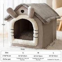 Load image into Gallery viewer, Indoor Warm Dog House Soft Pet Bed Tent House Dog Kennel Cat Bed Removable and Washable Cushion Suitable Four Season Universal
