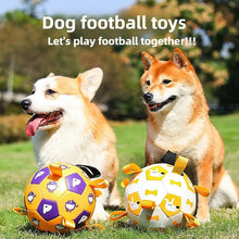 Load image into Gallery viewer, Dog outdoor chewing toy that is durable, bite-resistant and makes sound - inflatable football toy

