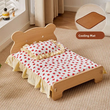 Load image into Gallery viewer, Wooden Dog Bed Four Seasons Universal Teddy Small Dog Summer Special Bed Suspended Off-the-und Pet Wood Bed
