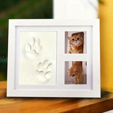 Load image into Gallery viewer, 1pcs DIY Pet Paw Print Memorial Set - Clay Mold &amp; Photo Frame, Souvenir Kit for Dogs &amp; Cats, Perfect Pet Memorial Gift
