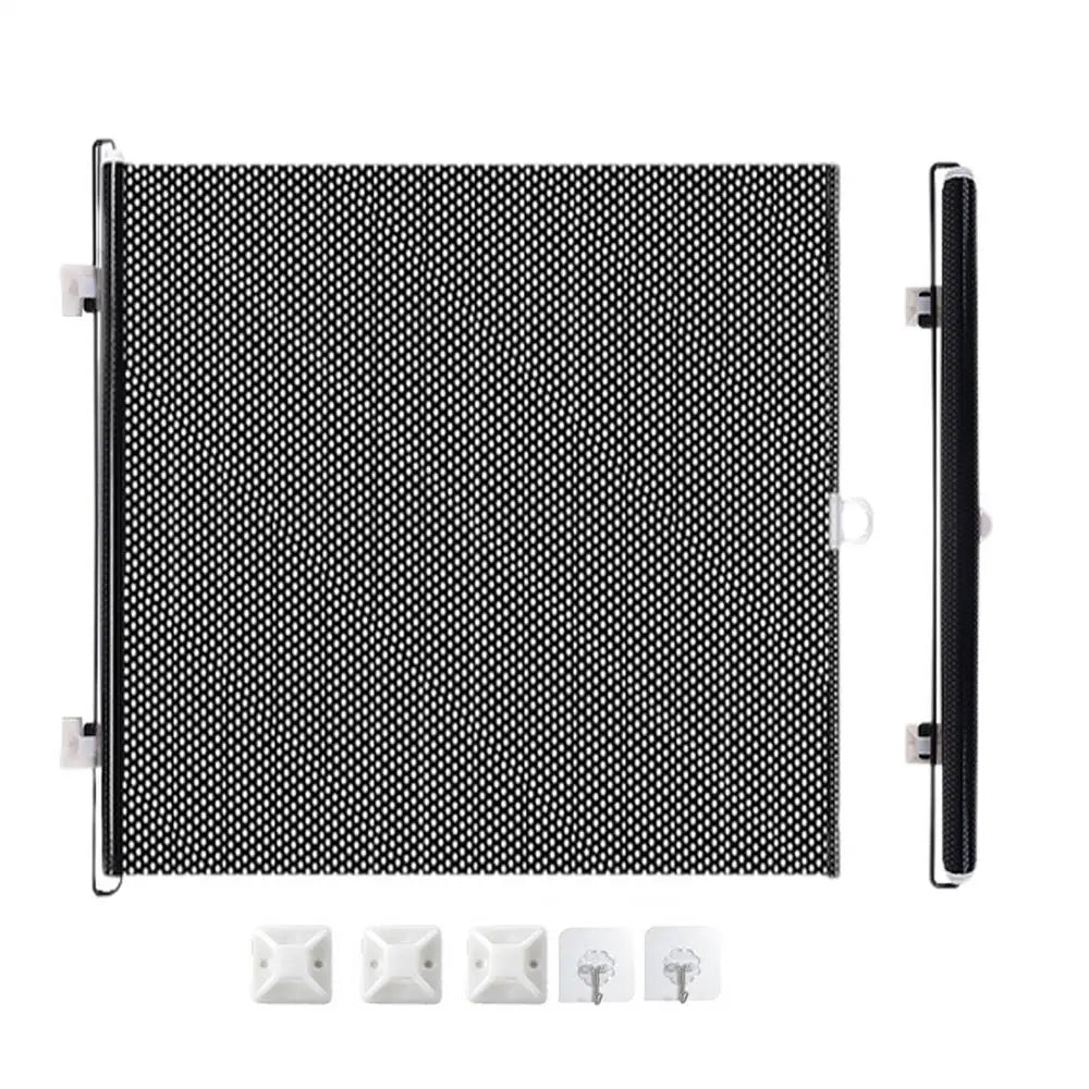 Dog Gate Retractable Pet Safety Gate Wide Pet Isolation Gate Indoor Mesh Fence for Dogs And kitten for Doorway Stairs Balcony