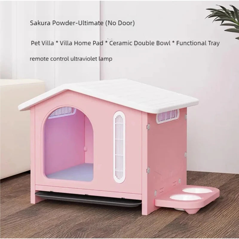 Dog house, indoor and outdoor dog kennel, all season universal plastic dog house, dog cage, household dog villa, pet house, pet