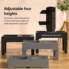 Load image into Gallery viewer, Dog Feeding Station, Adjustable Heights Bowl Stand Feeder Slow Fedding Bowls, Food Water Bowls for Medium Small Cats Dog
