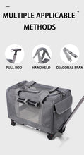 Load image into Gallery viewer, Pet Carrier with Wheels for Dogs Up To 15lbs &amp; Cat  Airline Approved Dog Carrier Rolling Pet Carrier Foldable Pet Stroller
