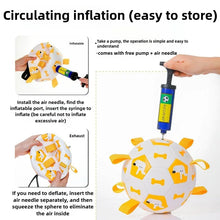 Load image into Gallery viewer, Dog outdoor chewing toy that is durable, bite-resistant and makes sound - inflatable football toy
