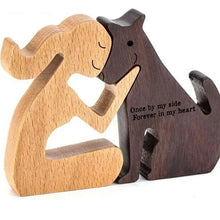 Load image into Gallery viewer, 1PCS Free Personalized Wooden Dog Human Memorial Gifts Custom Wooden Carving for Dog Lover Loss Sympathy Gift Remembrance Gifts
