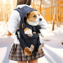 Load image into Gallery viewer, Cozy Pet Carrier Backpack for Dogs - Fleece-Lined, Front Legs Out, Hands-Free Design for Hiking &amp; Travel.

