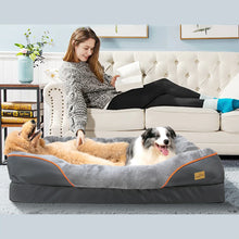 Load image into Gallery viewer, Large Dog Bed Soft Comfortable Anti Allergy Warm Fleece Removable Washable Cover Pet Bed Waterproof
