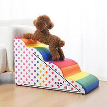 Load image into Gallery viewer, Detachable Pet Training Ramp Colorful Pet 2/3 Step Staircase Dog/cat Ramp Ladder Supplies Pets Stairs for Dogs Rampa Para Perros
