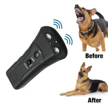 Load image into Gallery viewer, Dog Bark Deterrent Device Ultrasonic Dog Training Tool Bark Collar Alternative Stops Bad Behavior for Home Battery Operated

