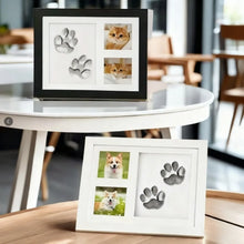 Load image into Gallery viewer, 1pcs DIY Pet Paw Print Memorial Set - Clay Mold &amp; Photo Frame, Souvenir Kit for Dogs &amp; Cats, Perfect Pet Memorial Gift
