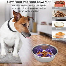 Load image into Gallery viewer, Pet Bowl Slow Feeder | Silicone Dog Slow Feeder Bowl Large Breed | Pet Slower Food Feeding Dishes Interactive Bloat Stop Dog Bow
