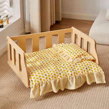 Load image into Gallery viewer, Wooden Dog Bed Four Seasons Universal Teddy Small Dog Summer Special Bed Suspended Off-the-und Pet Wood Bed
