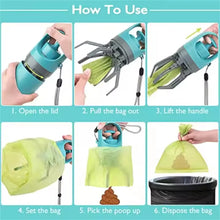 Load image into Gallery viewer, Portable Dog Poop Scooper Sanitary Dog Waste Picker Upper with Bag Dispenser Convenient Pet Waste Cleaner for Dog Walkers

