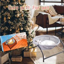 Load image into Gallery viewer, Cat Bed Stable Structure Detachable Excellent Breathability Easy Assembly Indoors Outdoors Free-Standing Sleeping Pet Hammock
