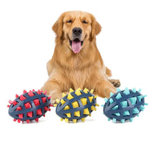 Load image into Gallery viewer, Dog rubber rugby, soft spines, teeth grinding, bite resistance, squeezing, vocalization accompanying large and medium-sized dogs
