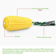 Load image into Gallery viewer, Dog Chew Toys for Aggressive Chewers Indestructible Tough Durable Squeaky Interactive Dog Toys Puppy Teeth Chew Corn Stick Toy
