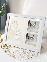 Load image into Gallery viewer, 1pcs DIY Pet Paw Print Memorial Set - Clay Mold &amp; Photo Frame, Souvenir Kit for Dogs &amp; Cats, Perfect Pet Memorial Gift
