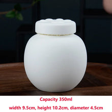 Load image into Gallery viewer, Pet Footprint Memorial Urn, Ceramic Sealed Storage Tank, Simple Ashes, White, Pink, Dog, Cat Memorial Ashes Storage
