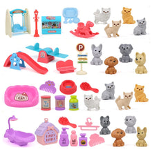 Load image into Gallery viewer, Cute Dog Pet Basket Family Toys Dog Doll Set Dog Cage Toys Scene Playing Toys Christmas Decoration Kids Pretend Play Gifts
