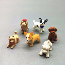 Load image into Gallery viewer, 6pcs Dog Animal Set Miniature Dollhouse Ornament Mini Toy Home Craft Fairy Bonsai Decor Cake Decoration DIY Accessories
