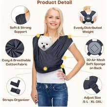 Load image into Gallery viewer, Dog Carrier for Small Dogs Front Facing Dog Carrier Sling Hands Free Cat Sling Size Adjustable Soft Cotton
