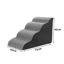 Load image into Gallery viewer, Curved Dog Stairs Ramp for High Beds , Dog Steps for Small Dogs and Cats, Pet Stairs for High Bed Climbing, Non-Slip Balanced
