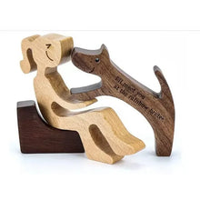 Load image into Gallery viewer, 1PCS Free Personalized Wooden Dog Human Memorial Gifts Custom Wooden Carving for Dog Lover Loss Sympathy Gift Remembrance Gifts
