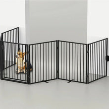 Load image into Gallery viewer, Freestanding Pet Gate Wooden Folding Fence For Doorways Halls Stairs And Home Great For Dogs And Puppies
