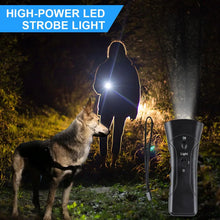 Load image into Gallery viewer, Ultrasonic Dog Barking Deterrent Trainer with LED Light Stop Bark Control Device for Pets Training
