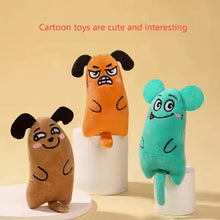 Load image into Gallery viewer, Cartoon animal toys are durable and bite resistant plush and interactive pet toys are suitable for cats to play at home
