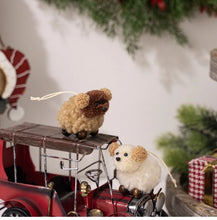 Load image into Gallery viewer, Felt Dog Christmas Ornaments Set Cute Holiday Tree Pendants Handmade Xmas Decorations for Pet Lovers Festive Gift Ideas
