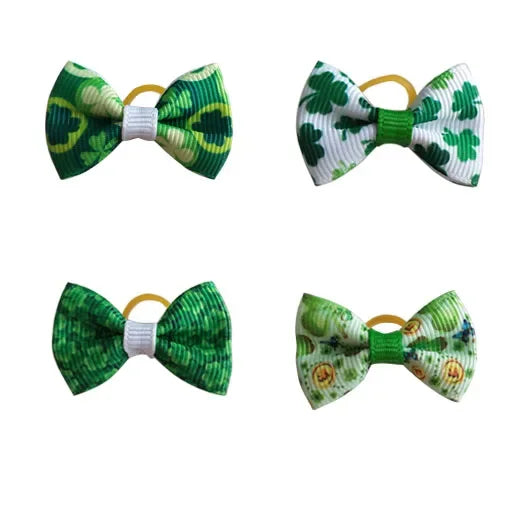 100pcs Pet Accessories Dog Hair bows Fashion Cute Dog Bows  Rubber Bands Pet Hair Collar Decoration for Dog Accessories