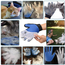 Load image into Gallery viewer, Pet Grooming Kit for Dog Cat Rabbit Fur 2 Sided Grooming Brush Bath Cleaning Glove De-Shedding De-Matting Pet Hair
