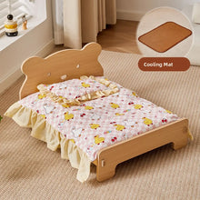 Load image into Gallery viewer, Wooden Dog Bed Four Seasons Universal Teddy Small Dog Summer Special Bed Suspended Off-the-und Pet Wood Bed
