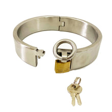 Load image into Gallery viewer, Stainless Steel Collar Lockable Dog Slave Neck Collar Metal Choker Headgear Restraint BDSM Cosplay Adult Toys Sex Toy for Man
