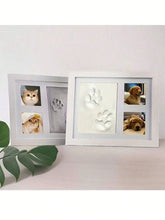 Load image into Gallery viewer, 1pcs DIY Pet Paw Print Memorial Set - Clay Mold &amp; Photo Frame, Souvenir Kit for Dogs &amp; Cats, Perfect Pet Memorial Gift
