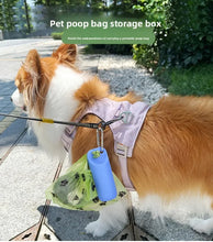 Load image into Gallery viewer, Portable Dog Poop Bag Storage Walking Bag Toilet Bag Garbage Bin Pet Garbage Bag Dispenser Dog Poop Bag Storage Device
