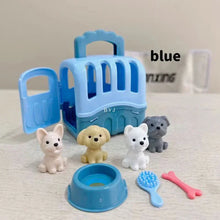Load image into Gallery viewer, Cute Dog Pet Family Pretend Play Toy with Mini Fashion Cat House Kennel Bathtub Dog Doll Set, Ideal Gift for Kids

