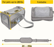 Load image into Gallery viewer, Cat Carrier for Large Cats 20 lbs, Medium Cat Under 25 lbs, Dog Carriers for Small Dogs, Soft Travel Pet Carrier
