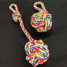 Load image into Gallery viewer, 1 Set Dog Rope Chew Toys Knot Toys Durable Training Teething Chewers Indoor Outdoor Play Accessories Dog Supplies Pet Toy
