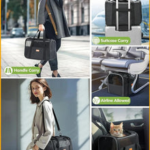 Load image into Gallery viewer, Cat Carrier Soft Portable Pet Carrier for Small Medium Cats Dogs Puppy up to 14lbs Airline Approved Dog Carrier
