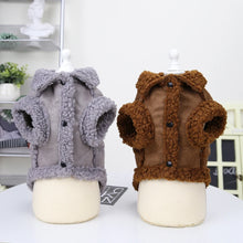 Load image into Gallery viewer, British Style Dog Jacket Lamb Fleece Winter Dog Clothes for Small Dogs Puppy Costume Chihuahua Warm Coat Pet Pug Yorkie Outfits
