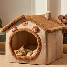 Load image into Gallery viewer, Foldable Pet House Removable Washable Cat House Puppy Cave Sofa Pet Bed House for Extra Small Dogs and Small and Medium Cats
