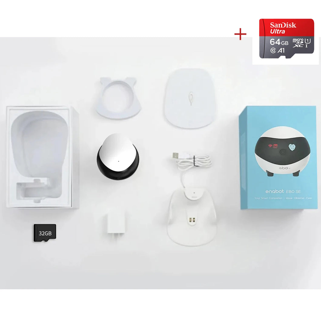Enabot EBO SE Camera Robot for Dog Cat Baby 1080P Wifi 2.4G 5G 360° Home Pet Camera Startlight Night Vision