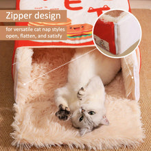 Load image into Gallery viewer, Rectangular fully enclosed cat bed, pet snack box bed, suitable for all seasons, providing a warm home for your cat
