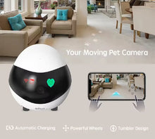 Load image into Gallery viewer, Automatic charging Pet monitoring camera mobile indoor wireless camera two-way communication night vision 1080P SD card storage

