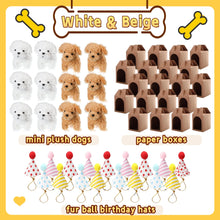 Load image into Gallery viewer, 12-80Set Mini Plush Puppy Stuffed Dogs with Keychain, Adopt A Pet Dog Party Favors Goodie Bags, Animals Bulk Gift Toys
