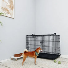 Load image into Gallery viewer, 36 inches Black wire dog cage double lock mechanism two doors two handles Double bolt
