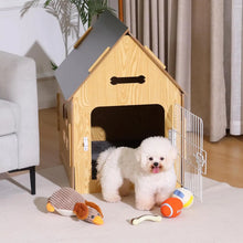 Load image into Gallery viewer, Dog House Indoor for Small Dogs or Cats, Cozy Wooden Design, Small Indoor Bed House, with Air Vents and Elevated Floor Warm Dog

